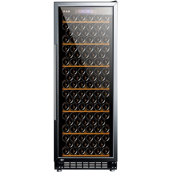 Racitor de vinuri VORTEX VWC27SBK01G, 143 sticle, H 162.5 cm, Clasa G, negru