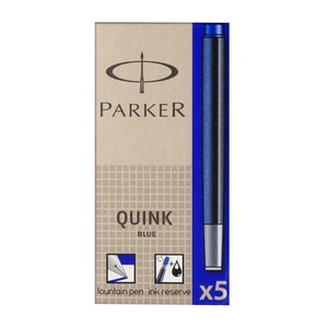 Patroane cerneala PARKER Quink, 5 bucati, albastru