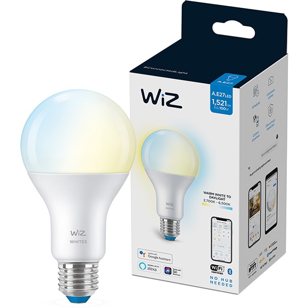 Bec LED Smart WIZ 13W, 1521lm, Wi-Fi, compatibil Alexa, Google Assistant
