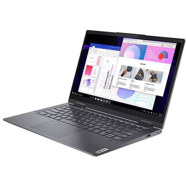 Laptop 2 in 1 LENOVO Yoga 7 14ITL5, Intel Core i5-1135G7 pana la 4.2GHz, 14" Full HD Touch, 16GB, SSD 1TB, Intel Iris Xe Graphics, Windows 10 Home, gri