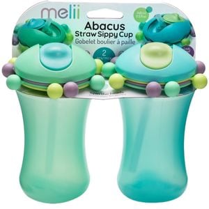 Set 2 cani cu pai MELII Abacus ML12050, 340ml, albastru-verde
