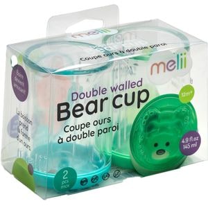 Set 2 pahare MELII Urs ML13550, 145ml, albastru-verde