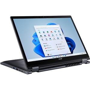 Laptop 2 in 1 ACER TravelMate P4 TMP414RN-53G-TCO, Intel Core i7-1355U pana la 5GHz, 14" WUXGA, 32GB, SSD 1TB, NVIDIA GeForce RTX 2050 4GB, Windows 11 Pro, negru