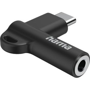 Adaptor audio HAMA 201701, USB-C - Jack 3.5mm, negru