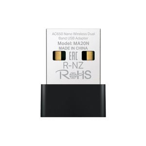 Adaptor USB Wireless MERCUSYS MA20N, Dual Band 200 + 433 Mbps, negru