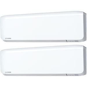 Sistem aer conditionat pentru 2 incaperi MITSUBISHI HEAVY, 2x7000BTU unitatea interna, unitate externa 14000BTU, A+++/A++, Inverter, Functie incalzire racire, Wi-Fi, alb