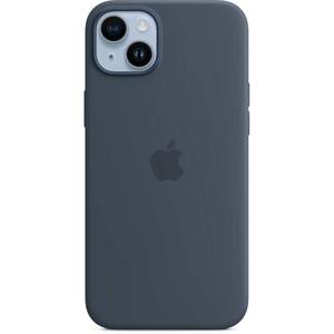 Husa telefon APPLE Silicone Case cu MagSafe - Storm Blue pentru iPhone 14, MPRV3ZM/A