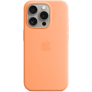 Husa telefon APPLE iPhone 15 Pro Silicone Case cu MagSafe - Orange Sorbet, MT1H3ZM/A