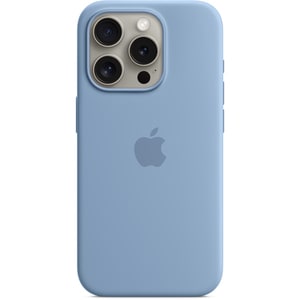 Husa telefon APPLE iPhone 15 Pro Silicone Case cu MagSafe - Winter Blue, MT1L3ZM/A