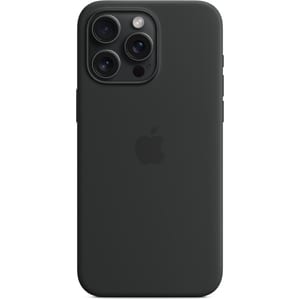 Husa telefon APPLE iPhone 15 Pro Max Silicone Case cu MagSafe - Black, MT1M3ZM/A