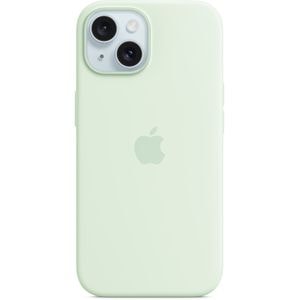Husa telefon APPLE iPhone 15 Silicone Case cu MagSafe - Soft Mint, MWNC3ZM/A