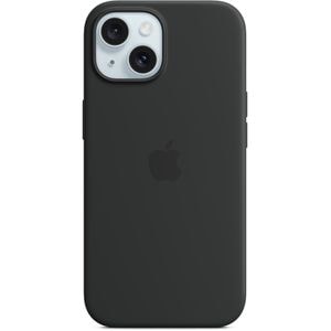 Husa telefon APPLE iPhone 15 Silicone Case cu MagSafe - Black, MXPD3ZM/A