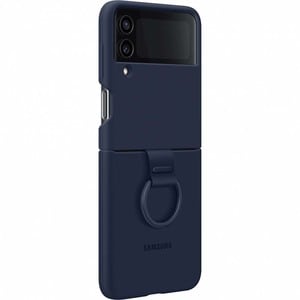 Husa telefon SAMSUNG Silicone Cover with Ring pentru Galaxy Z Flip4 EF-PF721TNEGWW, Navy