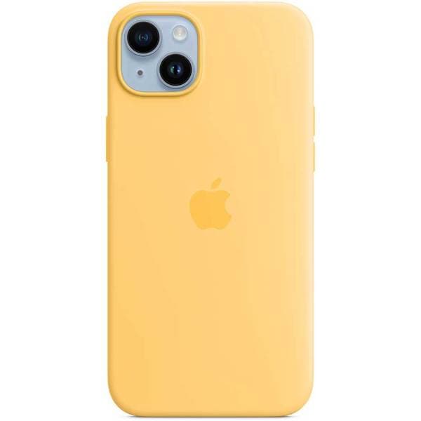 Husa telefon APPLE Silicone Case cu MagSafe - Sunglow pentru iPhone 14, MPT23ZM/A