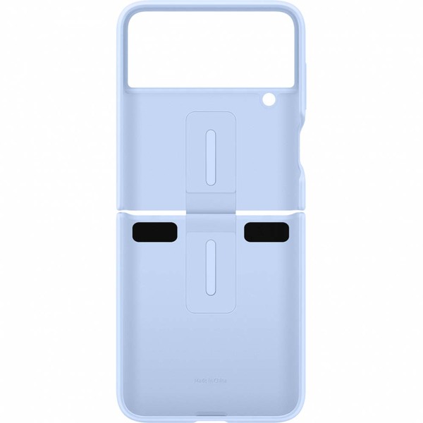 Husa telefon SAMSUNG Silicone Cover with Ring pentru Galaxy Z Flip4 EF-PF721TLEGWW, Arctic Blue