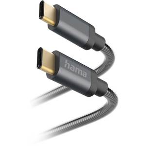 Cablu date HAMA Metal Stealth 201550, USB-C - USB- C , 1.5m, gri