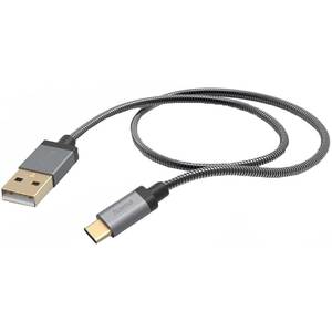 Cablu date HAMA 201551, USB-A - USB-C , 1.5m, gri inchis
