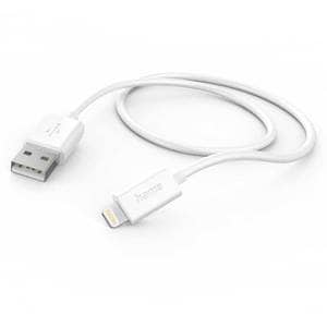 Cablu date HAMA 201579, USB-A - Lightning - USB-A, 1m, alb