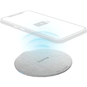Incarcator wireless HAMA QI-FC10 Metal 201679, universal, QI, 10W, alb-crem