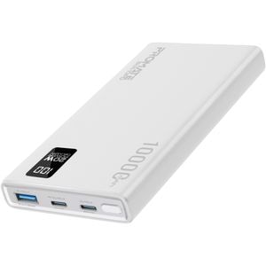 Baterie externa PROMATE Bolt-10PD, 10000mAh, 2xUSB-C, 1xUSB-A, alb