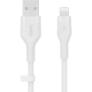 Cablu date BELKIN CAA008bt2MWH, USB-A - Lightning, 2m, alb