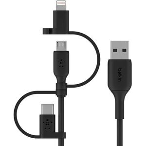 Cablu de date BELKIN Boost Charge CAC001BT1MBK, Micro-USB - USB-C, 1m, negru
