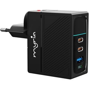 Incarcator retea MYRIA MY9098, 1x USB-A, 2x USB-C, Power Delivery (PD) 100W, negru