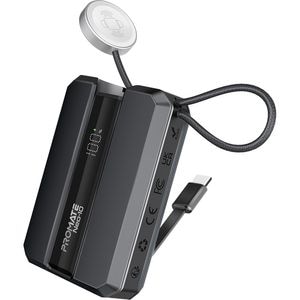 Baterie externa PROMATE Neo-10, 10000mAh, Incarcare Apple Watch 2.5W, 1x USB-C Power Delivery (PD) 30W, gri 