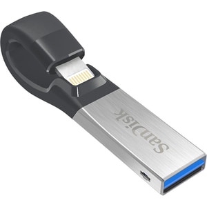 Memorie USB SANDISK Flash Drive iXpand, USB 3.0-Lightning, 64GB, negru