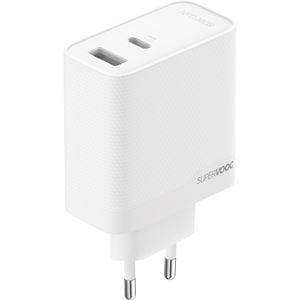 Incarcator retea OPPO Supervooc, 1x USB-A, 1x USB-C, 80W, alb