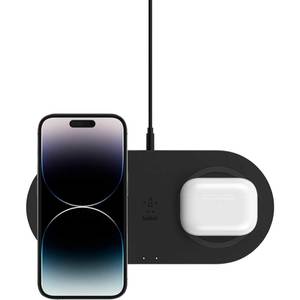 Incarcator wireless 2 in 1 BELKIN WIZ002vfBK, universal, QI, 10W, negru