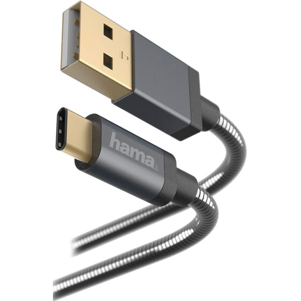 Cablu date HAMA 173636, USB-A - USB-C, 1.5m, gri