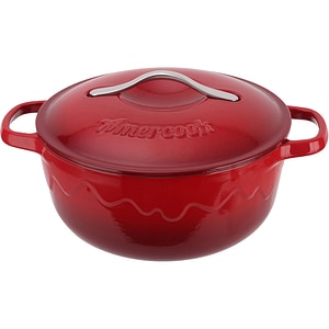 Cratita cu capac AMERCOOK Alfetta AC.0522RD, 4l, 22 cm, fonta, rosu