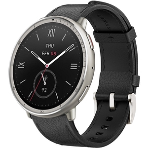 Smartwatch AMAZFIT Active 2, GPS, Android/iOS, Black Leather