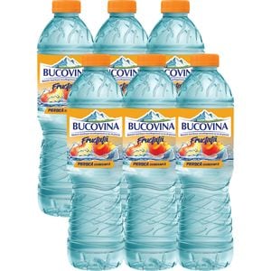 Apa plata BUCOVINA Piersica bax 1.5L x 6 sticle