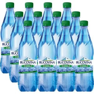 Apa carbogazoasa BUCOVINA Domoala bax 0.5L x 12 sticle