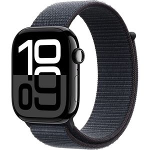 APPLE Watch 10, GPS, 46mm Jet Black Case, Ink Sport Loop