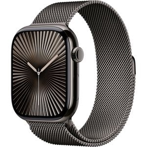 APPLE Watch 10, GPS + Cellular, 46mm Titanium Case, Slate Milanese Loop- M/L
