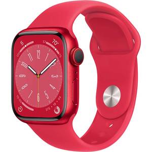 APPLE Watch Series 8, GPS + Cellular, 41mm (PRODUCT) RED Aluminium Case, (PRODUCT) RED Sport Band
