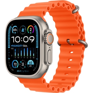 APPLE Watch Ultra 2, GPS + Cellular, 49mm Titanium Case, Orange Ocean Band