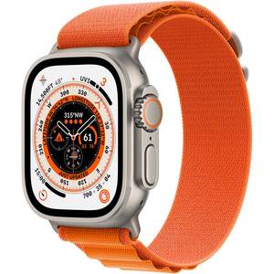 APPLE Watch Ultra Cellular, 49mm Titanium Case, Medium Orange Alpine Loop