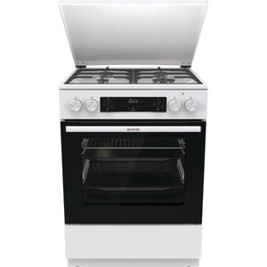 Aragaz GORENJE GKS6C71WF, 4 arzatoare, Gaz + Electric, L 60 cm, alb