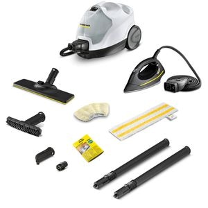 Aparat de curatat cu abur 2in1 KARCHER SC 4 EasyFix Iron 15126310, 0.8l, 2000W, alb-negru