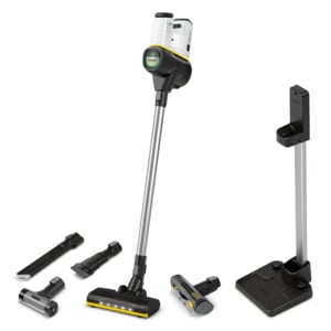 Aspirator vertical KARCHER VC 6 Cordless Ourfamily Extra, 0.8l, 25.2V, autonomie max 50 min, alb-negru