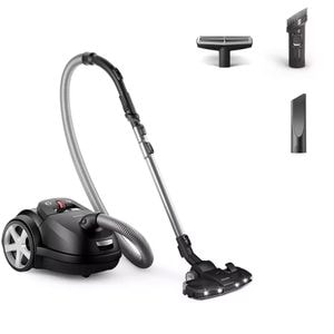 Aspirator cu sac PHILIPS XD8122/10, 4l, 900W, 77dB, negru
