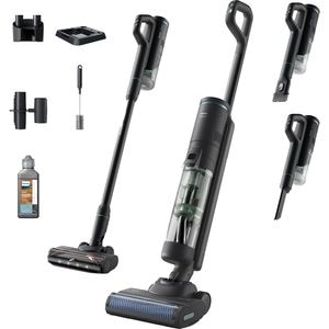 Aspirator vertical PHILIPS AquaTrio Seria 7000 XW7263/11, 0.45l, 21.6V, autonomie max 30 min, PowerCyclone Aqua, negru-albastru