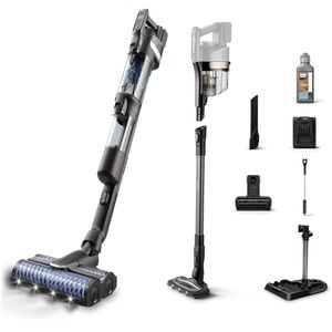 Aspirator vertical PHILIPS AquaTrio Seria 9000 XW9463/11, 0.45l, 25.2V, autonomie max 58 min, PowerCyclone Aqua, albastru-negru
