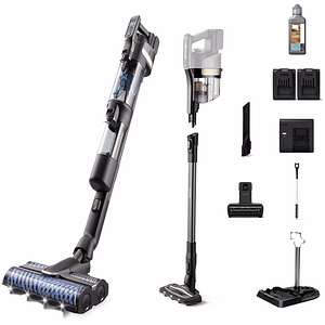 Aspirator vertical PHILIPS AquaTrio Seria 9000 XW9465/11, 0.84l, 25.2V, autonomie max 90 min, PowerCyclone Aqua, negru-alb