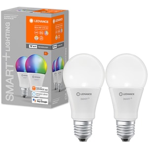 Set Bec LED Smart LEDVANCE 4058075521438, 9W (60W), E27, Lumina RGBW