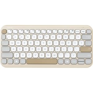 Tastatura Wireless ASUS Marshmallow Keyboard KW100, Bluetooth, Layout US INT, Oat Milk